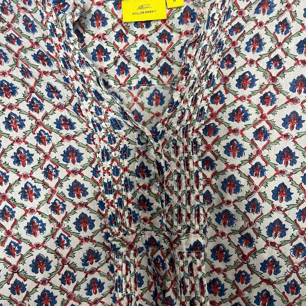 Roberta Roller Rabbit Multi Color Medium Shirt - image 2